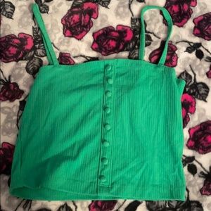 green knit tank top